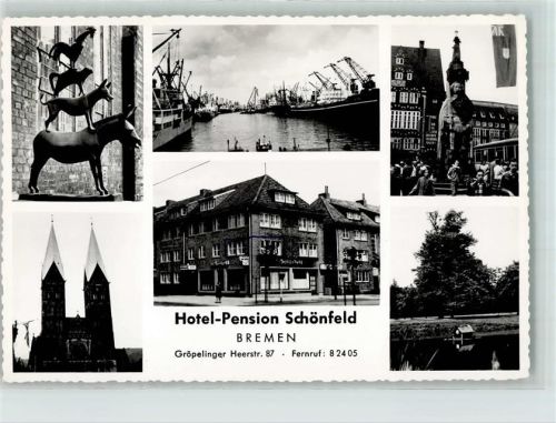 Bremen Hotel Pension Schönfeld Stadtmusikanten Hafen