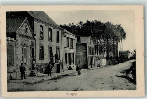 Amagne 1916 Stempel Feldpost WK I Bayr. Eisenbahn-Betriebskomp. Nr. 4