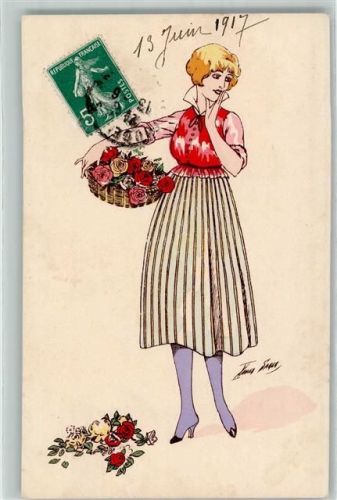 1917 Serie 15 Offre de Fleurs Verlag A. Noyer AK