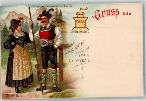Tracht Zillertal Aecht Franck bester Caffee Zusatz