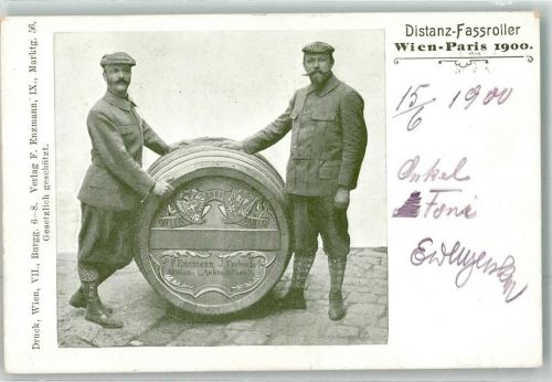 Globetrotter Distanz Fassroller Wien-Paris 1900