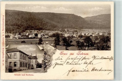 Fahrnau 1900 Schule Rathaus