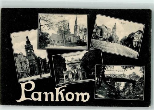 Pankow 1914 Rathaus Teufelsbrücke Bürgerpark