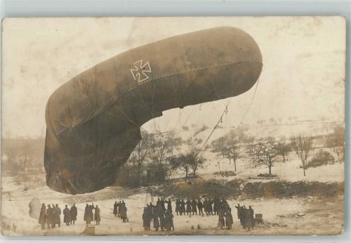 1917 WK I Fesselballon mit Eisernes Kreuz Militär AK