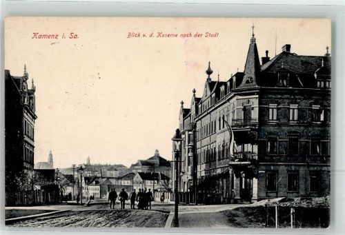 Kamenz 1916 Blick v.d. Kaserne zur Stadt
