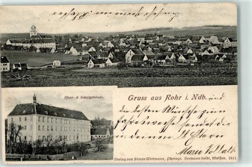 Rohr 1902 Pfarrgebäude Schulgebäude