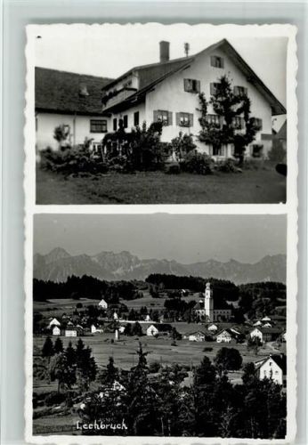 Lechbruck 1950 Wohnhaus u. Teilansicht AK