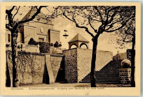 Darmstadt Ausstellungsgebäude Aufgang zum Gebäude für freie Kunst