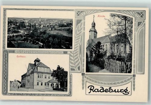 Radeburg 1913 Rathaus Kirche