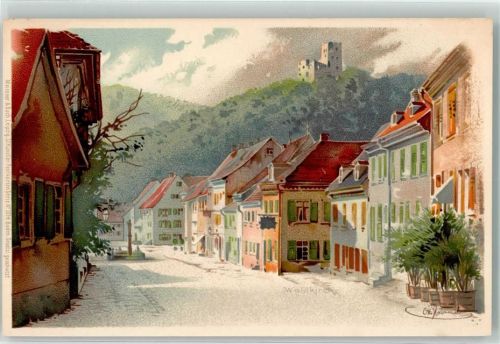 Waldkirch Dorfstraße Kastelburg signiert