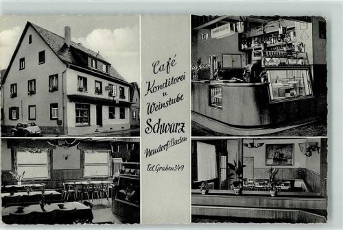 Neudorf Cafe-Konditorei und Weinstube Schwarz Gaststube Kuchentheke DKW