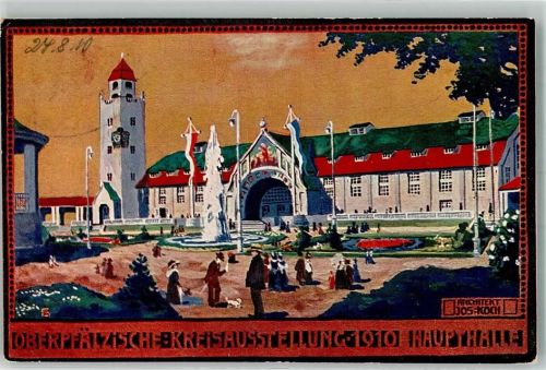 Regensburg Oberpfälzische Kreisausstellung 1910 Haupthalle