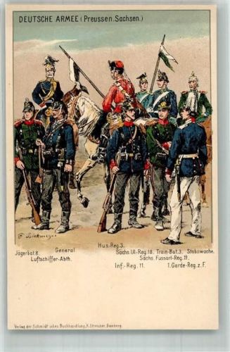 1900 sign. Birkmeyer, Fritz Deutsche Armee Preuss, Sachsen