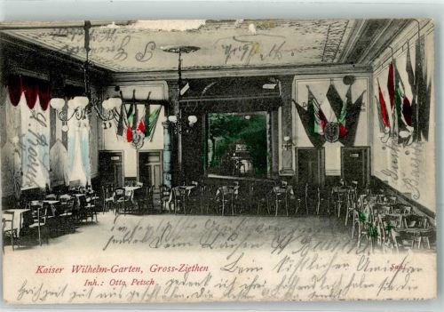 Groß Ziethen 1907 Kaiser Wilhelm Garten Otto Petsch Fahnen Schwarz-Weiß-Rot