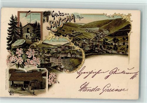 Lauscha 1896 Gruss aus - Ottmar Zieher , gute Erhaltung AK