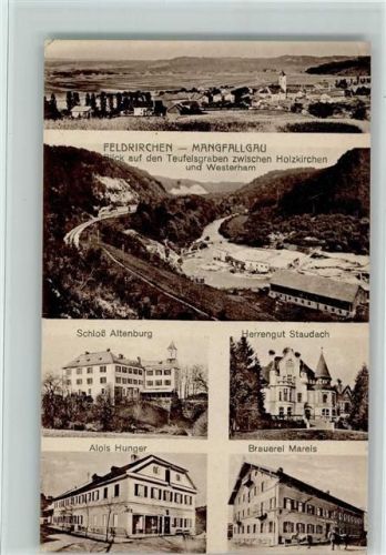 83607 W8150 Holzkirchen , Oberbay 1926 - Schloß Altenburg, Herrengut Staudach, Brauerei Marais AK