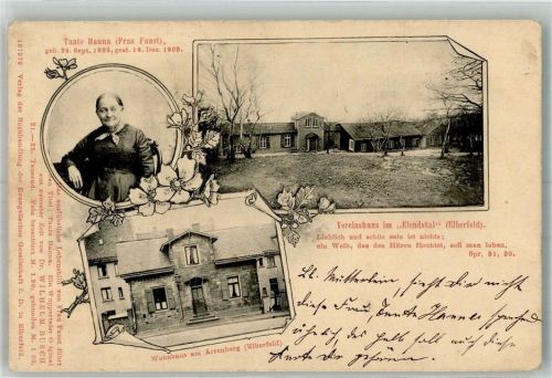 Elberfeld Vereinshaus im Elendstal Tante Hanna Wohnhaus am Arrenberg