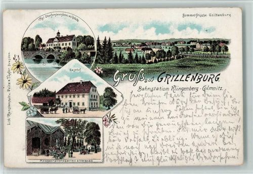 Grillenburg 1897 Gruss aus - Gasthof, Försterei, AK