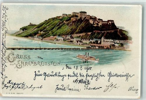 Ehrenbreitstein 1900 Raddampfer Rheinschiff Nr 36910