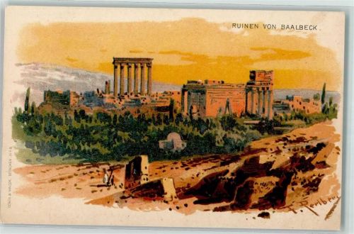 Baalbek Ruinen sign F. Perlberg