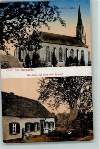 Reisweiler 1914 Handlung Schmidt , Kirche , gute Erhaltung AK