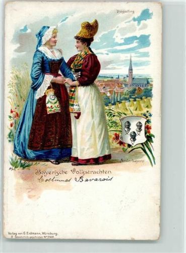 Dingolfing Bayerische Volkstrachten Niederbayern Frauen Trachten Wappen