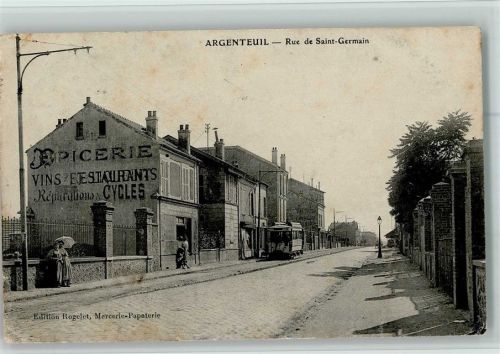 Argenteuil Rue de Saint Germain Straßenbahn Epicerie Reparations Cycles