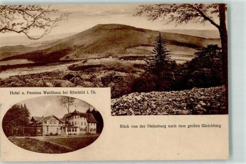Römhild Großer Gleichberg Hotel Waldhaus Foto AK