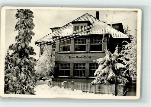 Friedrichsbrunn Pension Haus Elisabethruh Winter Foto AK Ort lt. Fotograf
