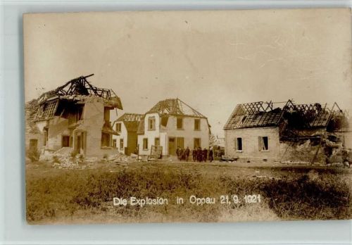 Oppau Explosion 1921, gute Erhaltung AK