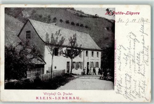 Liepvre 1901 Gasthaus Pracher in Leberau AK