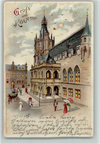Köln Altstadt-Süd 101 36907 Dess 14 L Gruss aus Rathaus AK