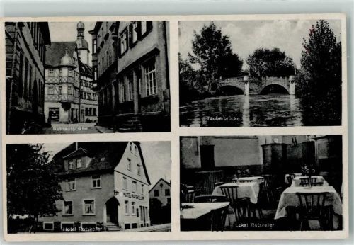 Lauda Hotel Ratskeller Gaststube Rathausstraße Tauberbrücke