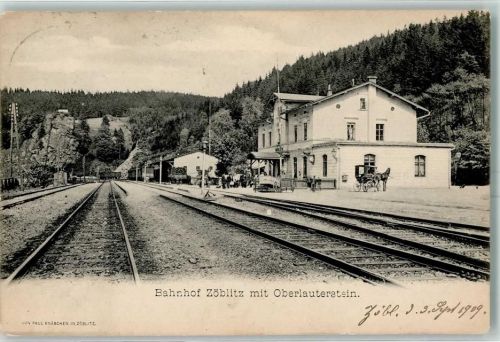 Zöblitz Bahnhof mit Oberauterstein