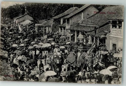 Colombo 1911 Ort handschriftlich Tracht Elefanten