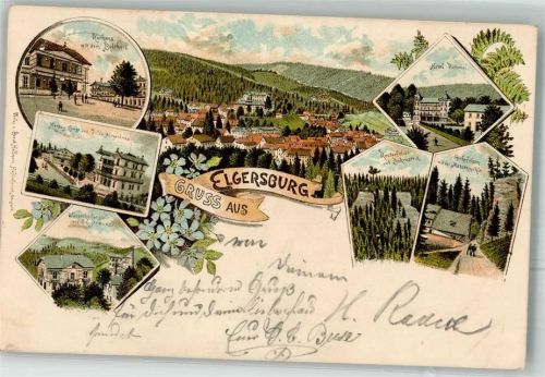 Elgersburg 1895 Vorläufer Kurhaus Wasserheilanstalt Hotel Victoria Reuterfelsen Göthefelsen
