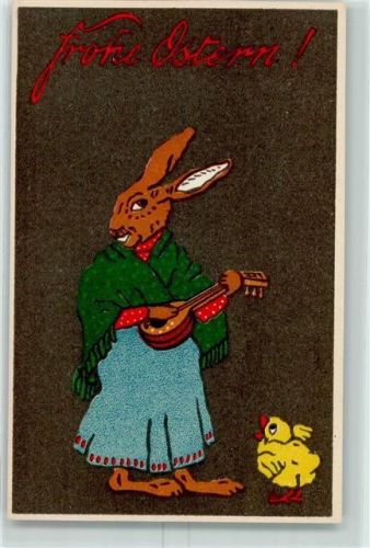 Verlag HWB Serie 1353 Ostern Hase vermenschlicht AK