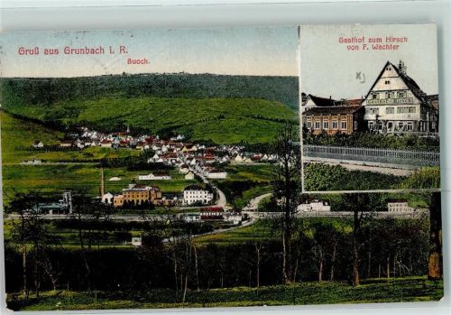 Grunbach Buoch Gasthof Zum Hirsch von F. Wachter