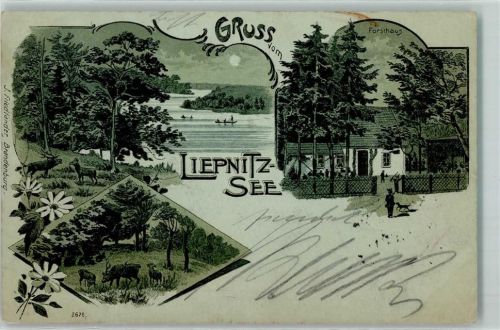 Liepnitzsee 1900 Forsthaus Hirsch Rehe