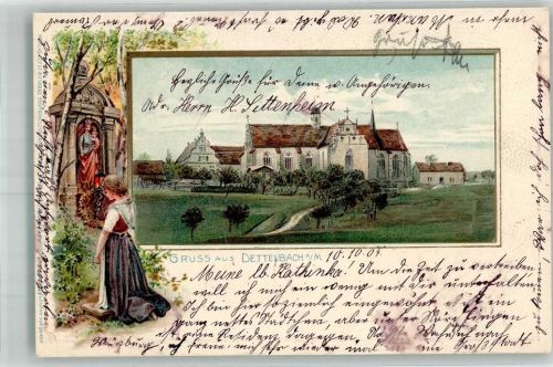 97337 W8716 Dettelbach 1904 Prägedruck Madonnen-Betstätte Wallfahrtskirche