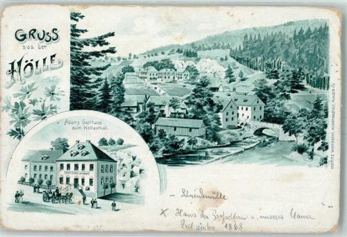 Naila Adams Gasthaus Zum Höllenthal Lithographie