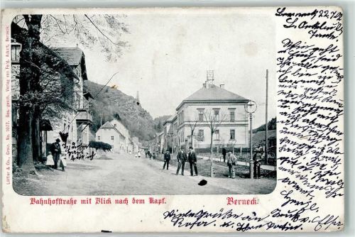 Bad Berneck 1902 Bahnhofsstraße Bahnpost