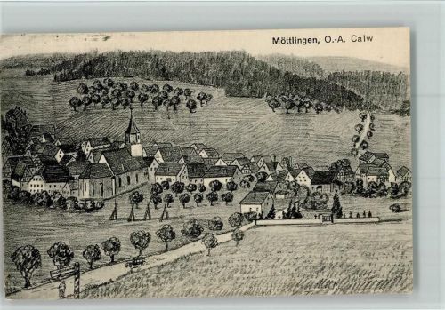 Möttlingen 1914 Schöne Teilansicht AK