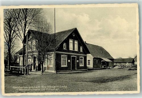 Westerbeverstedt Geschäftshaus Dtr. Hölscher Emailleschild
