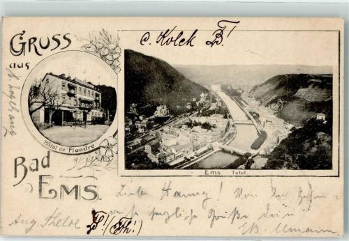 Bad Ems 1902 Hotel de Flandre Ems