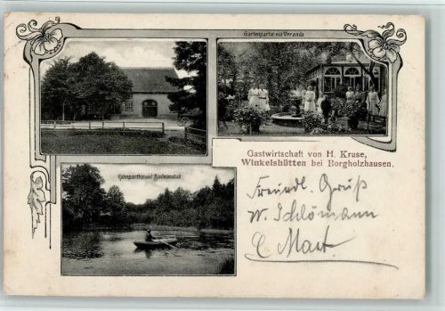 Winkelshütten 1906 Gasthaus von H. Kruse - Jugendstil Ornamente
