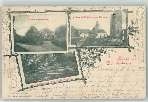 31188 W3201 Holle b Hildesheim 1902 - Gasthaus Riecher`s Restaurant Schloss Wohldenberg vor 100 Jahren