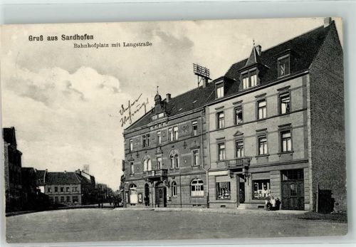 Sandhofen 1913 Bahnhofplatz Langstraße