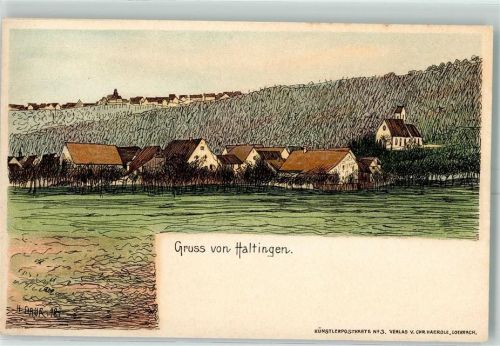 Haltingen 1898 Verlag Haerdle Nr. 3 sign. Hermann Daur AK