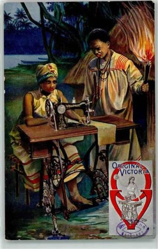 Magdeburg Werbung Victoria Nähmaschinenfabrik Mundlos - Frauen in Afrika